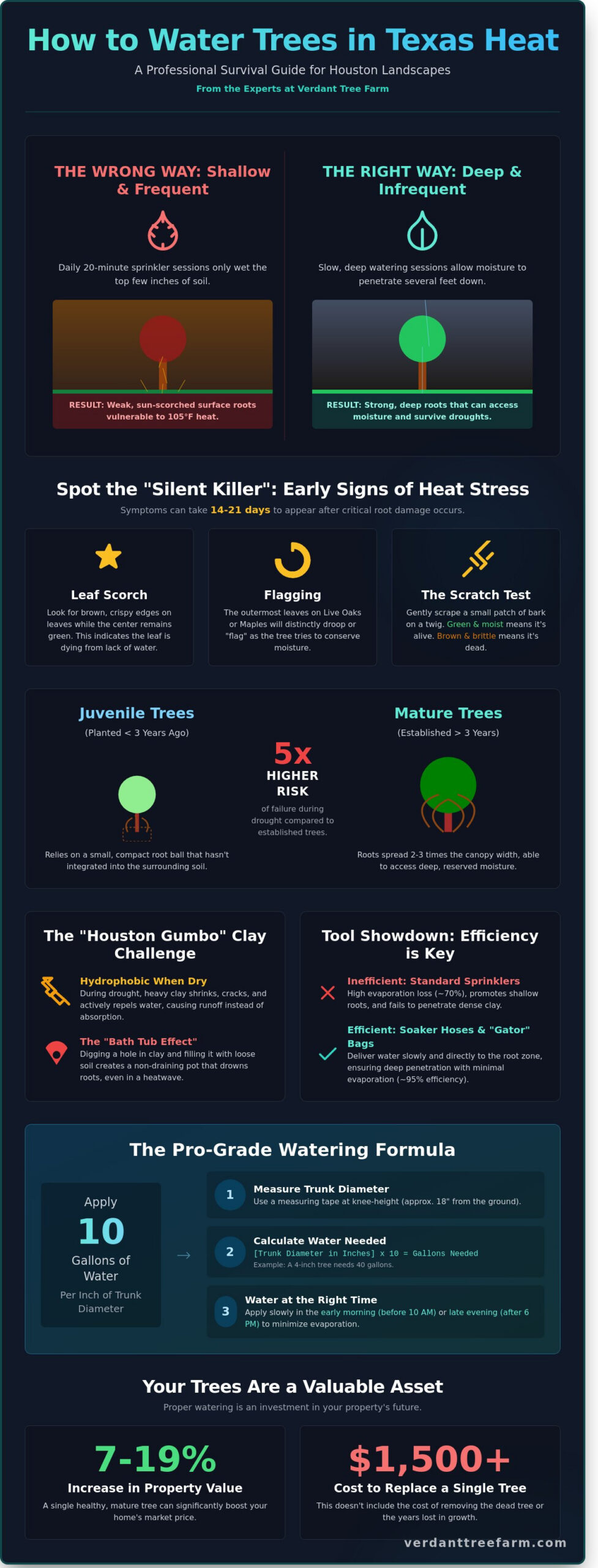 How to Water Trees in Houston Heat: The 2026 Summer Survival Guide