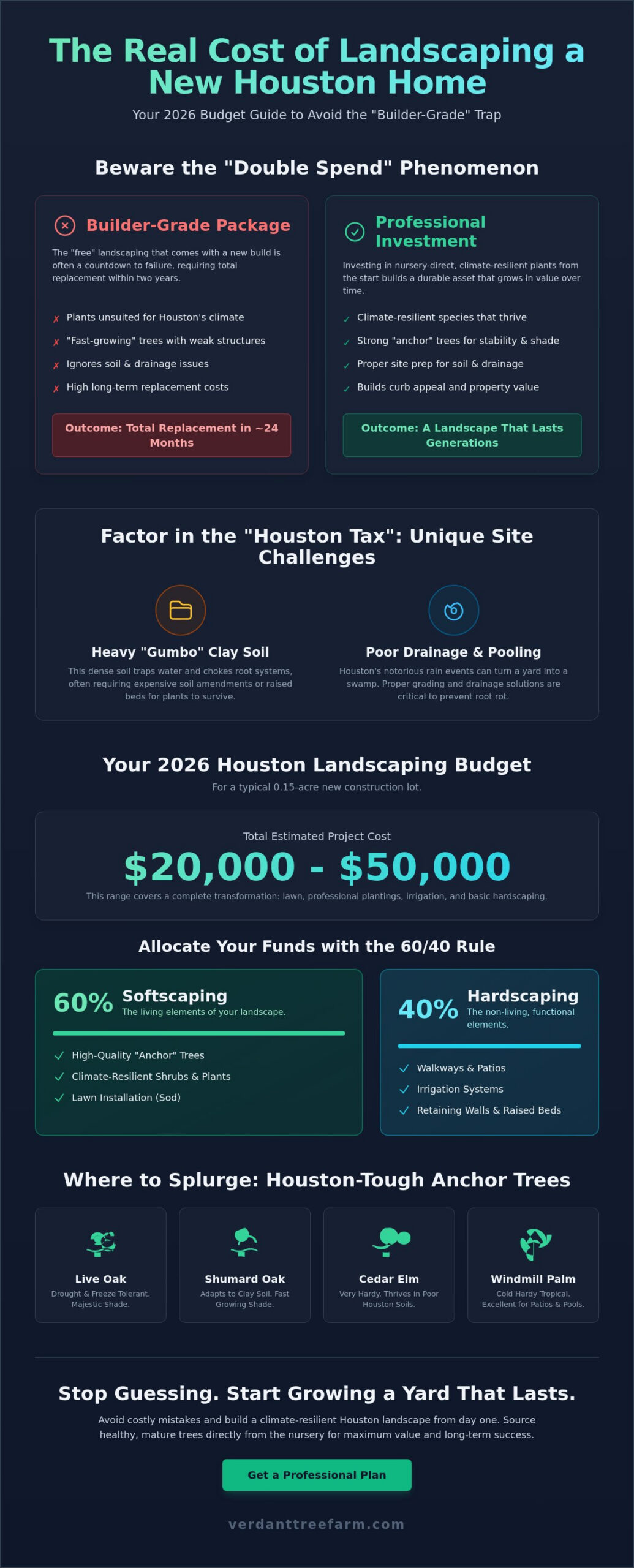 Cost to Landscape a New House in Houston: 2026 Budgeting Guide