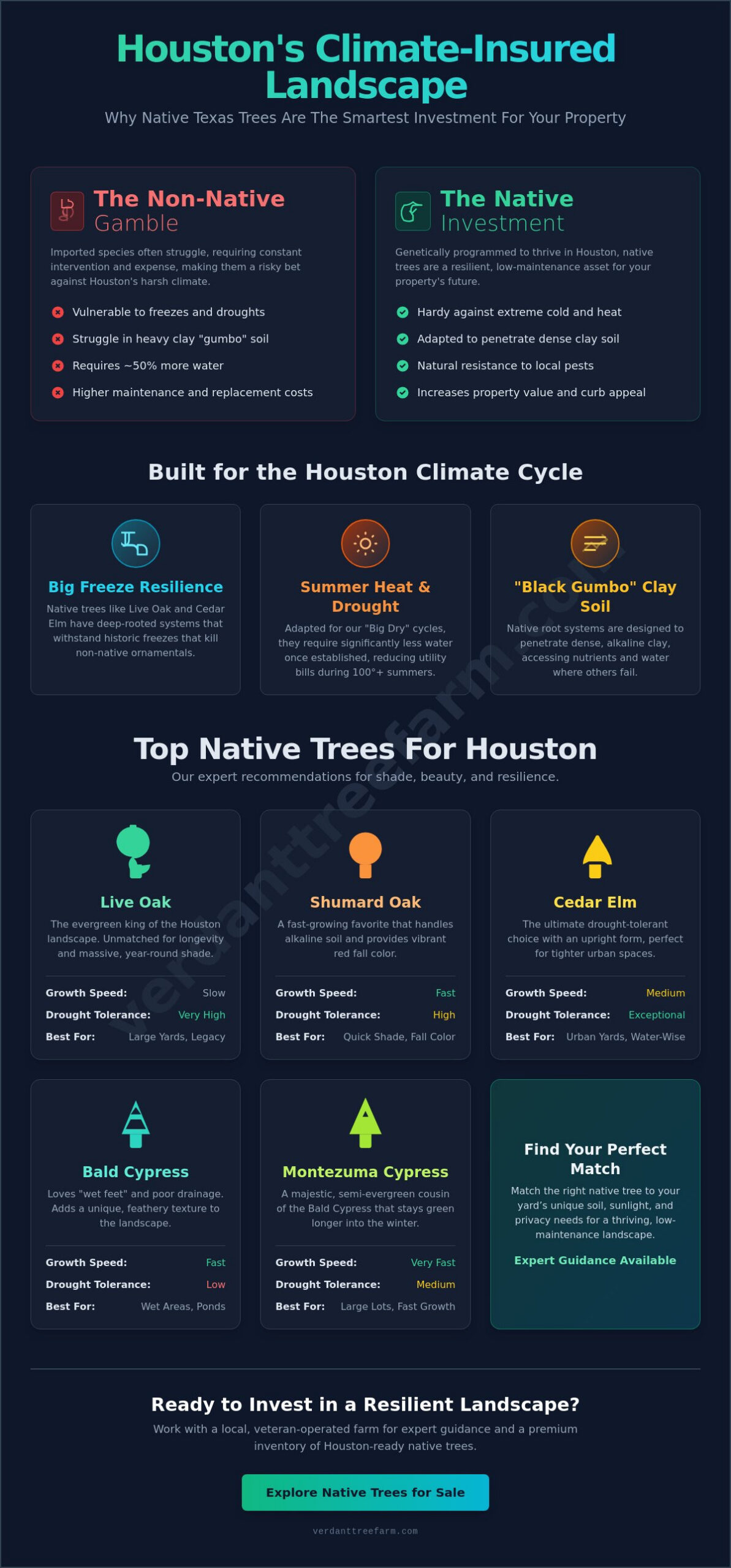 Native Trees for Sale in Houston: The Homeowner’s Guide to Resilient Landscapes