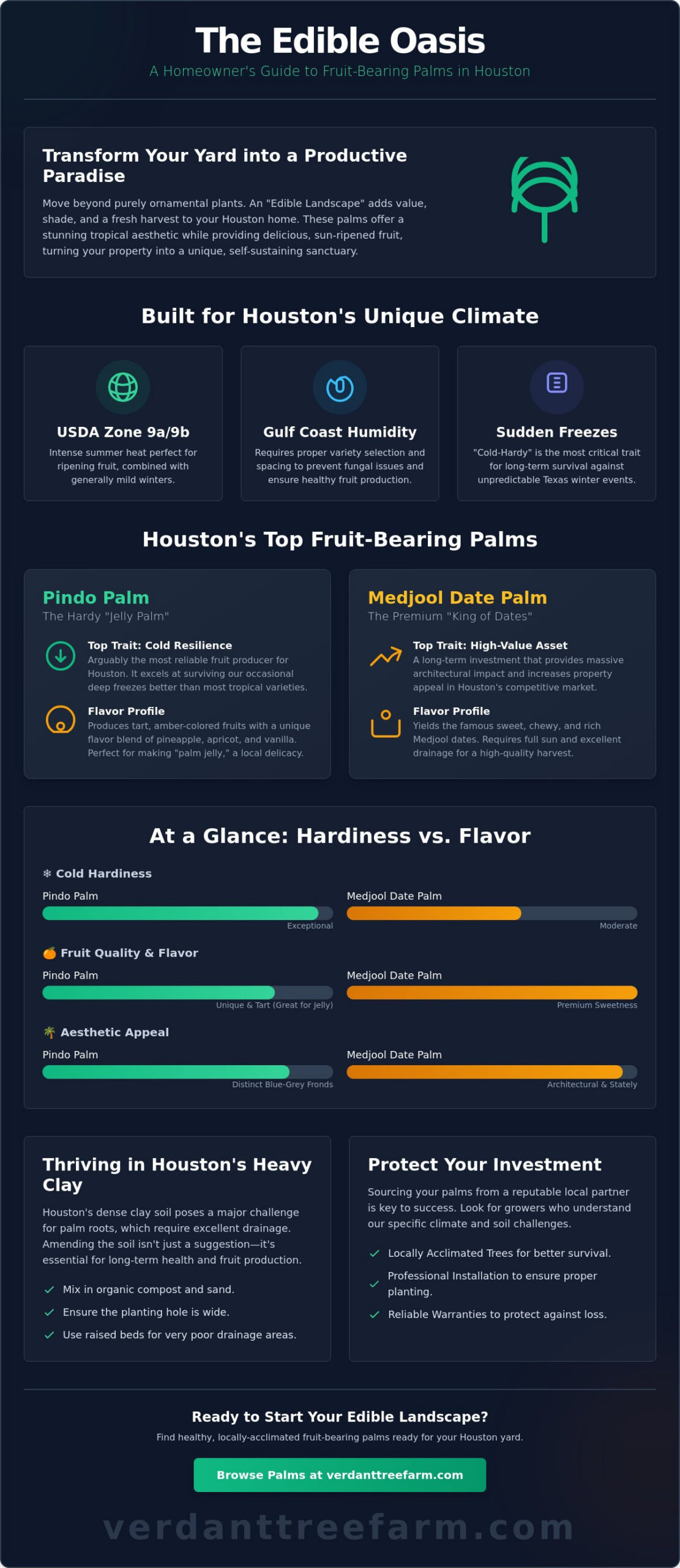 Fruit Bearing Palm Trees for Sale in Houston: The 2026 Edible Landscape Guide