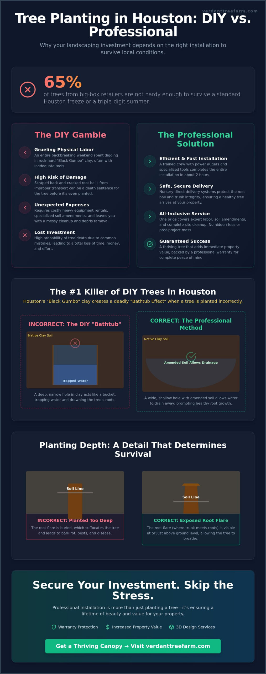 Professional Tree Installation vs. DIY: The 2026 Houston Homeowner’s Guide