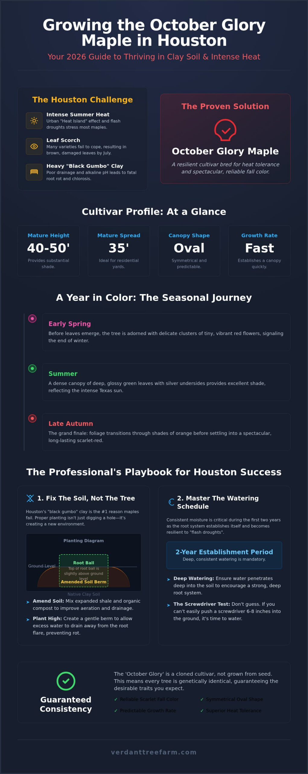 October Glory Maple in Houston: The Complete 2026 Planting & Care Guide